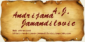 Andrijana Jamandilović vizit kartica